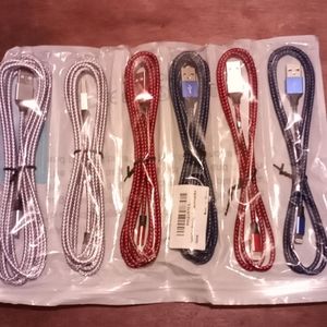 NWT!!! iPhone charger cords 6pk.